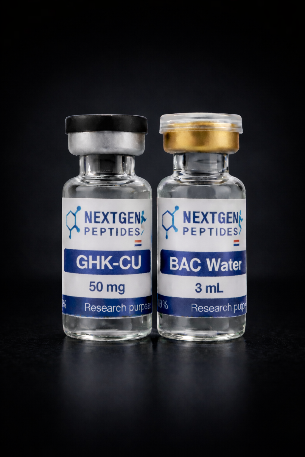 GHK-Cu kopen - gevriesdroogd koperpeptide flacon